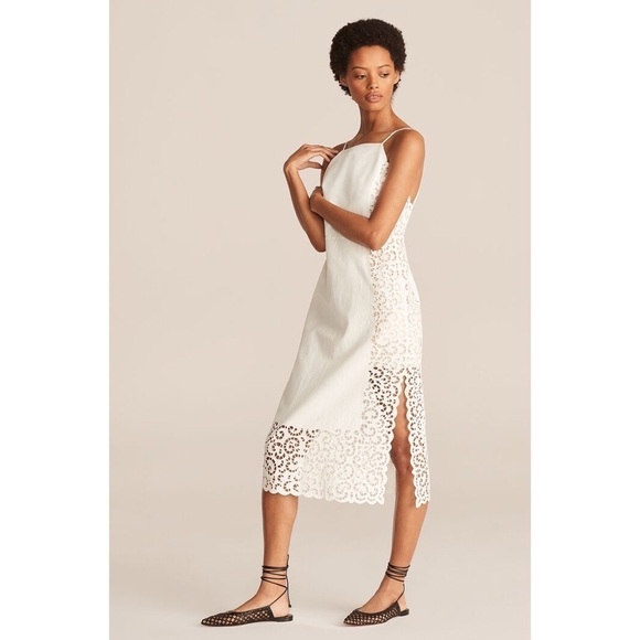 Rebecca Taylor Agnes Embroidery Dress in Milk Size 8 NWT - Picture 4 of 11